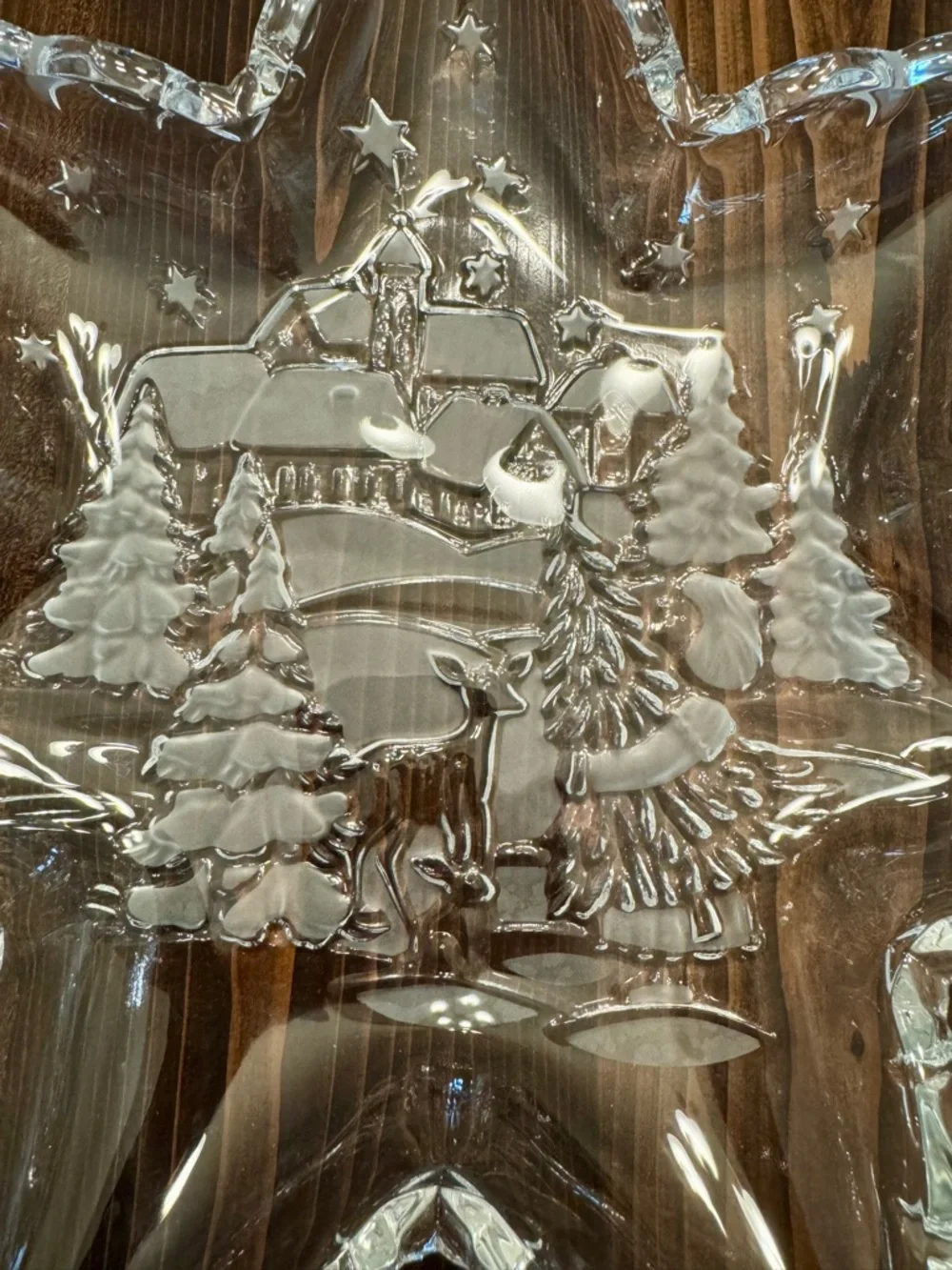 Vintage 90’s Mikasa Christmas Carol Glass Platter Made in Germany 12.5”